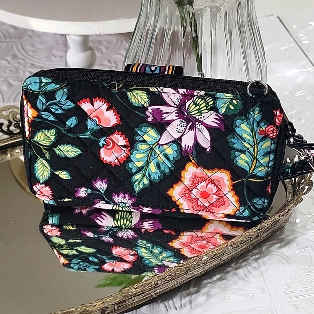Vera Bradley Vines Floral Iconic RFID Wristlet Wallet Combo - Picture 4 of 10